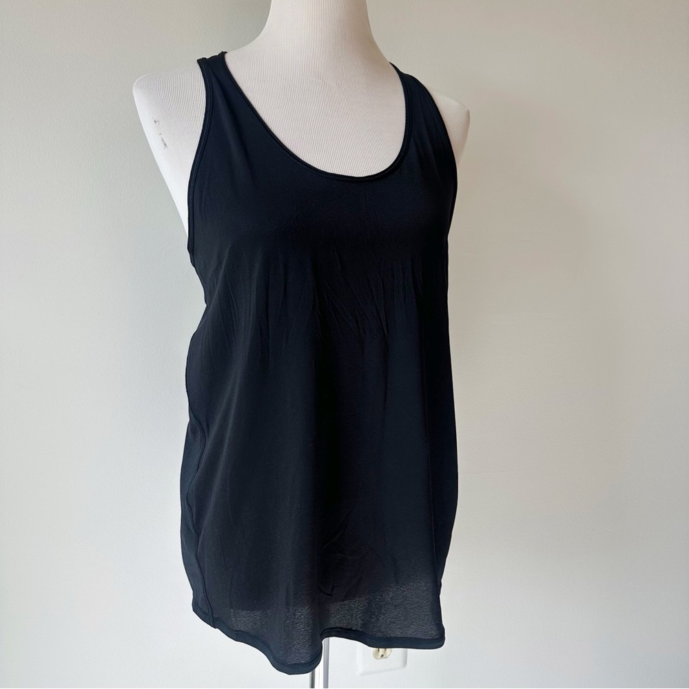 Lululemon Athletica NWT Women’s Essential Pleated Racerback Tank Black, size 8 - Picture 2 of 16